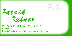 patrik kufner business card